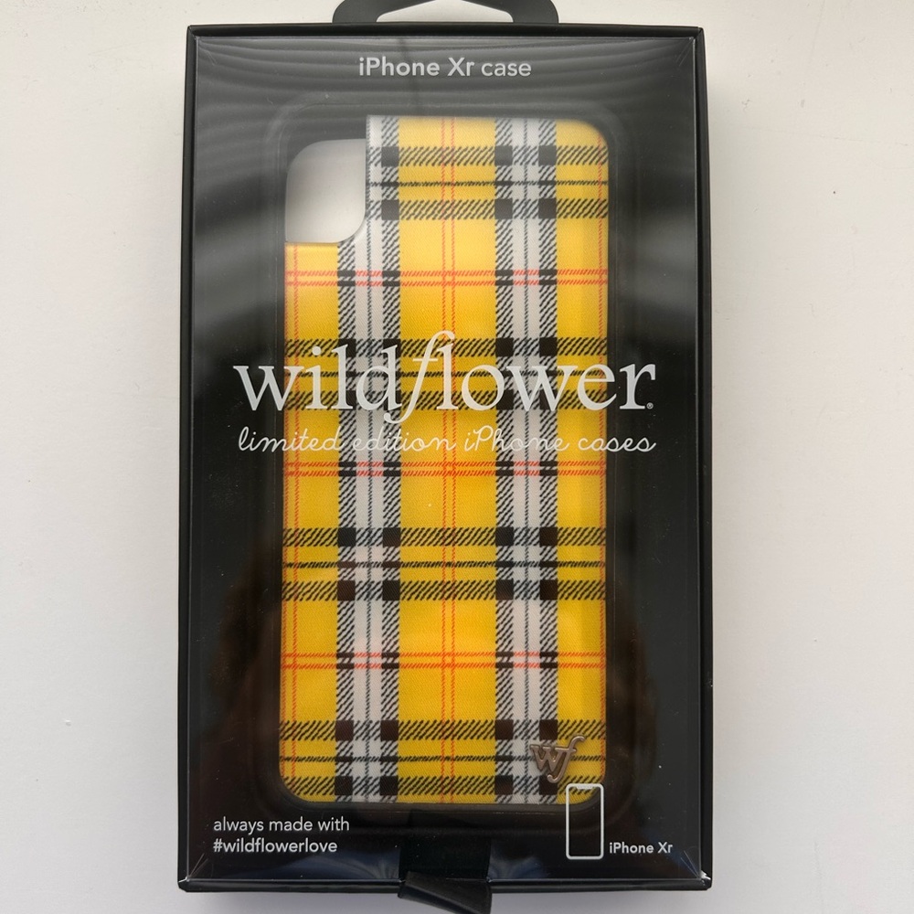 Wildflower Yellow Plaid Phone Case